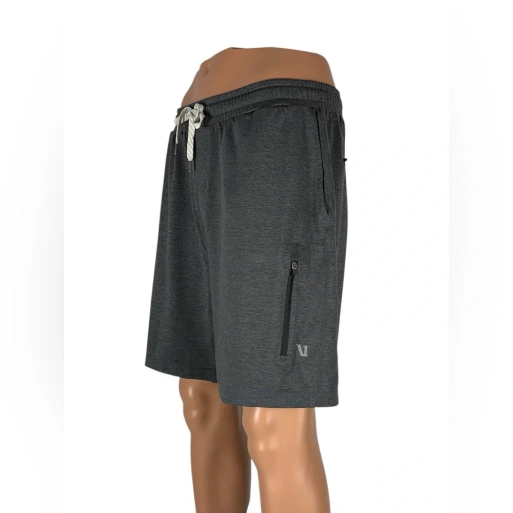 Vuori Mens XL Sunday Performance 7" Shorts Elastic Waist Pockets V381 Gray EUC - Picture 3 of 11